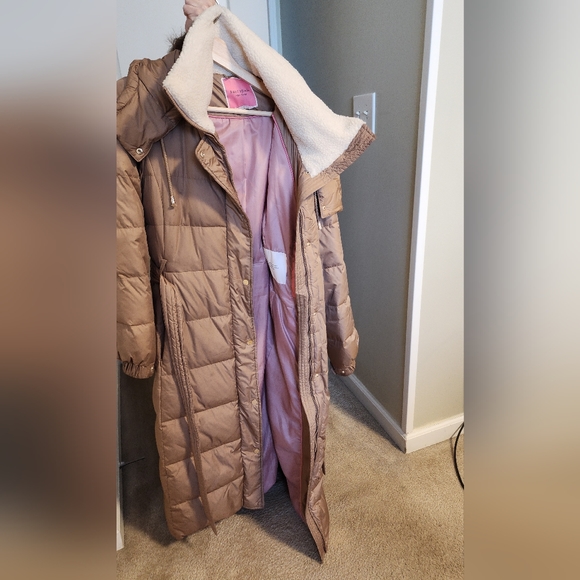 kate spade womens faux sherpa maxi coat - Picture 2 of 11